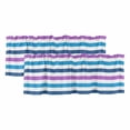 thumbnail image 1 of Blue Purple Striped Valances for Windows, Decorative Rod Pocket Window Valance Curtains, Farmhouse Stripes Simple Art Short Curtain Drapes for Kitchen/Bathroom/Living Room, 2 Panels, 60" W x 18" L, 1 of 8