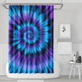 thumbnail image 1 of Blue Purple Tie Dye Mandala Pattern Shower Curtain 72"x72" ,Bathroom Decorative Shower Curtains Set with 12 Hooks,Modern Waterproof Washable Shower Curtain, 1 of 6
