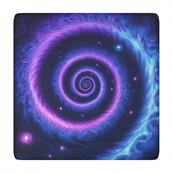 Blue Purple Tie Dye Mandala Pattern Square Fitted Tablecloth with Elastic Edge,Square Table Cover,Washable Elastic Table Cover for Home Kitchen Party Decor 34"x34"