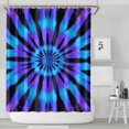 thumbnail image 1 of Blue Purple Tie Dye Pattern Shower Curtain 72"x84" ,Bathroom Decorative Shower Curtains Set with 12 Hooks,Modern Waterproof Washable Shower Curtain, 1 of 6
