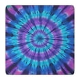 thumbnail image 1 of Blue Purple Tie Dye Pattern Square Fitted Tablecloth with Elastic Edge,Square Table Cover,Washable Elastic Table Cover for Home Kitchen Party Decor 36"x36", 1 of 6