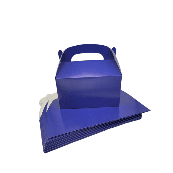 Blue/Purple Treat Favor Boxes (12 Pack) Paper Cardboard. (6.25"x 3.5") Easy to