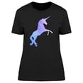 thumbnail image 1 of Blue-Purple Unicorn Silhouette T-Shirt Women -Image by Shutterstock, Female XX-Large, 1 of 2