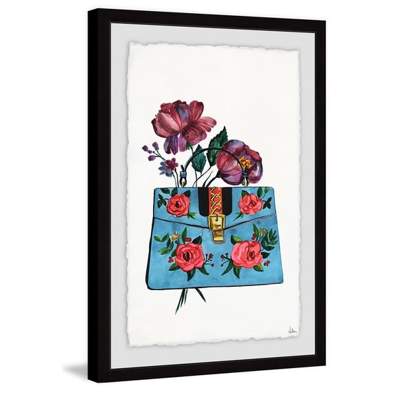 Blue Purse Framed Painting Print