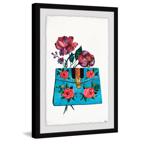 Blue Purse Framed Painting Print