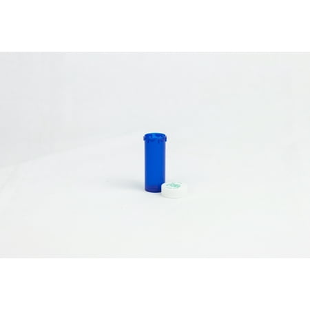 Blue Push-N-Turn Vials with Child Resistant Caps