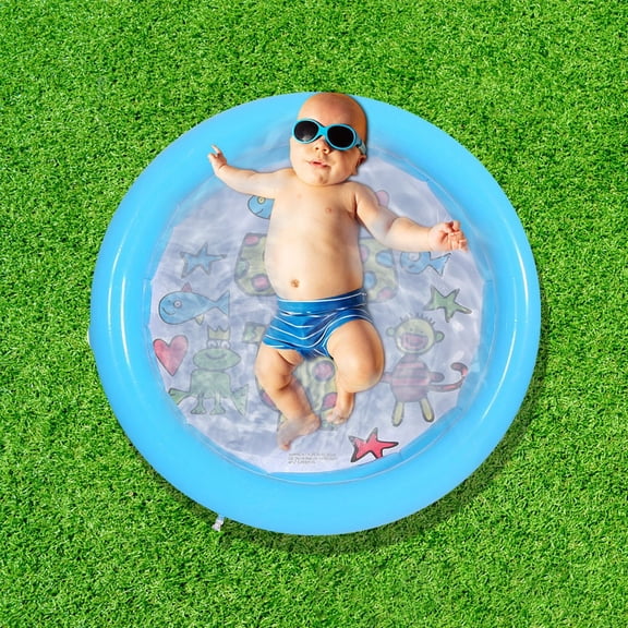 Blue Pvc Inflatable Kids Swimming Pool 24X24 Inch For Baby Toddler Summer Water Play Center blue #753l9