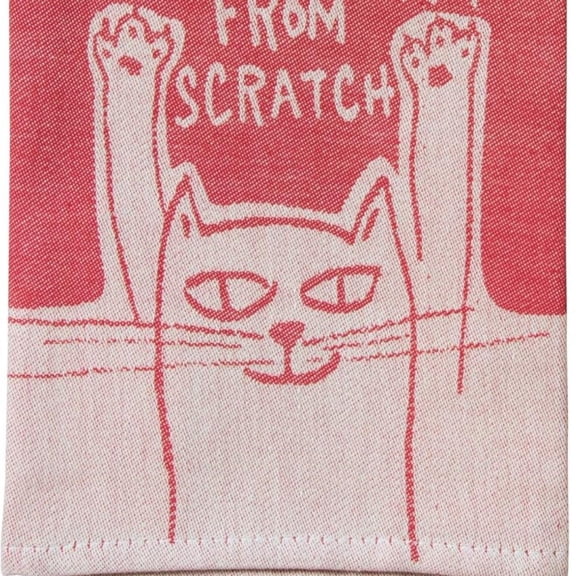 Blue Q Made from Scratch Woven Jacquard Dish Towel - Funny Kitchen Towels, Cotton, Durable, Soft & Super Absorbent, Machine Washable & Fade-Resistant, Functional Gift Ideas, Size 28" x 21"