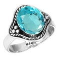 thumbnail image 1 of Blue Quartz Ring 925 Sterling Silver Handmade Jewelry, 1 of 5