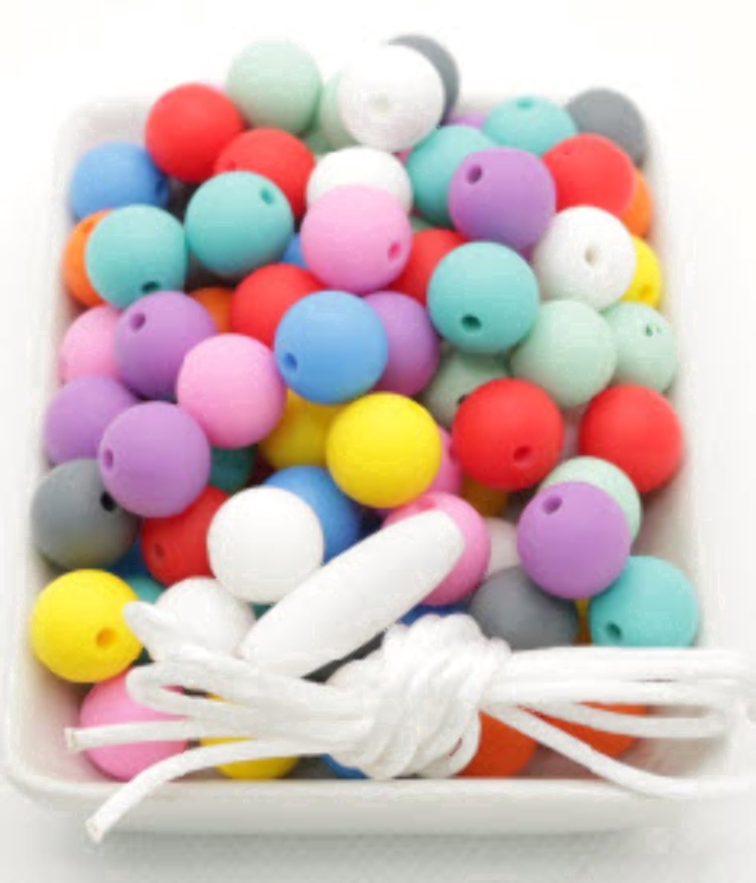 Blue Rabbit Co Silicone Beads, 12mm, 100PC Crafting Pack, Mixed Colors ...