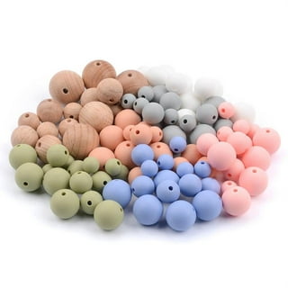 Blue Rabbit Co Silicone Beads, Beads and Bead Assortments, Bead Kit, 12mm Silicone  Bead, 100PC Pastel 