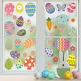 Blue Rabbit Egg Easter Static Film Glass Window Sticker Wall Arch Decal