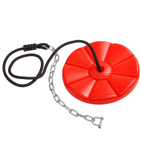 Blue Rabbit Play Disc Monkey Swing with Rope/Chain for Falcon Zip Line, Red