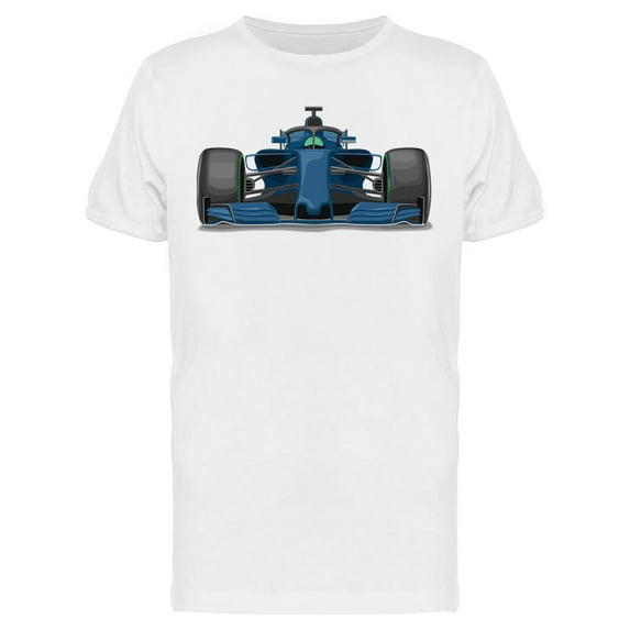 Blue Racing Car Front View T-Shirt Men -Image by Shutterstock, Male XX-Large