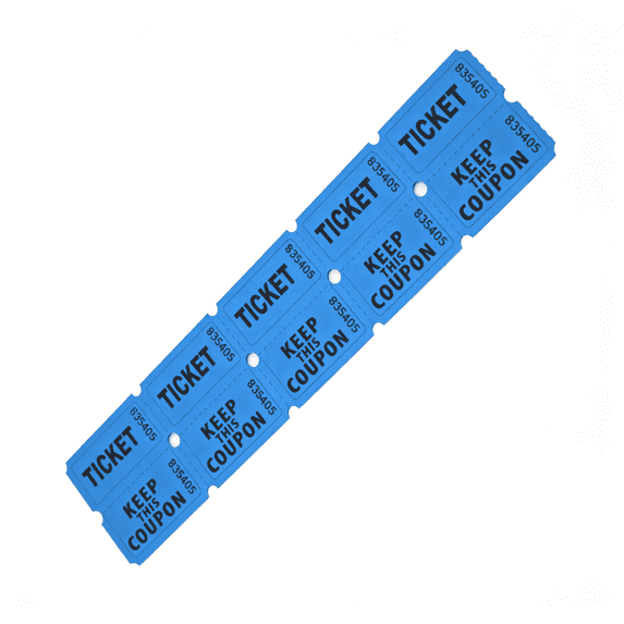 AB Max Blue 50/50 Double Raffle Ticket Sheets - 200 Pairs (400 Pcs ...
