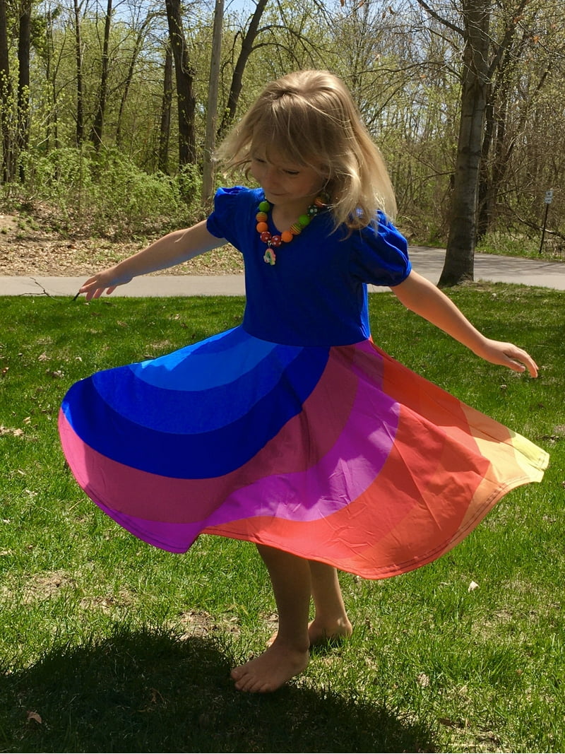 blue rainbow dress Blue Rainbow Dress