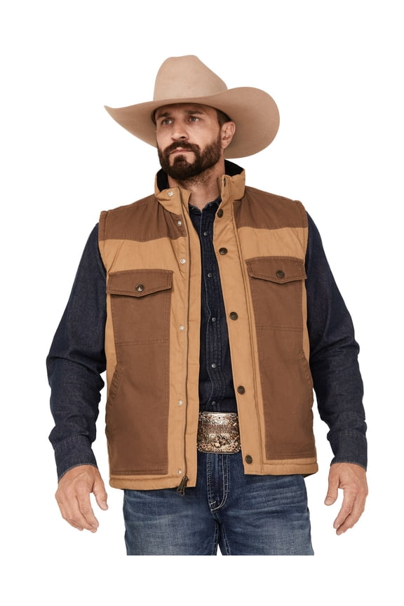 Men's Waxed Canvas Vest Beige/Khaki