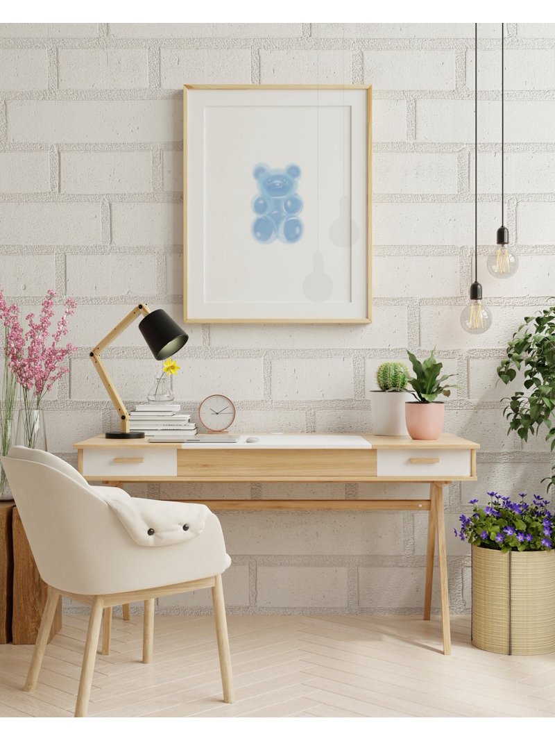 Blue Raspberry Gummy Bear Wall Art Print, Trendy Playful Candy Room ...