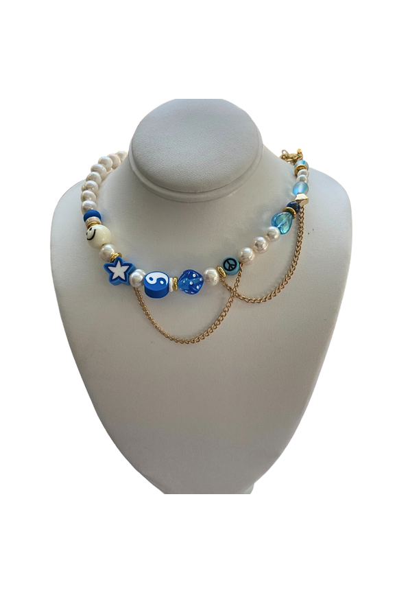 Blue Raspberry Necklace A Unisex Design Handmade By Stacked