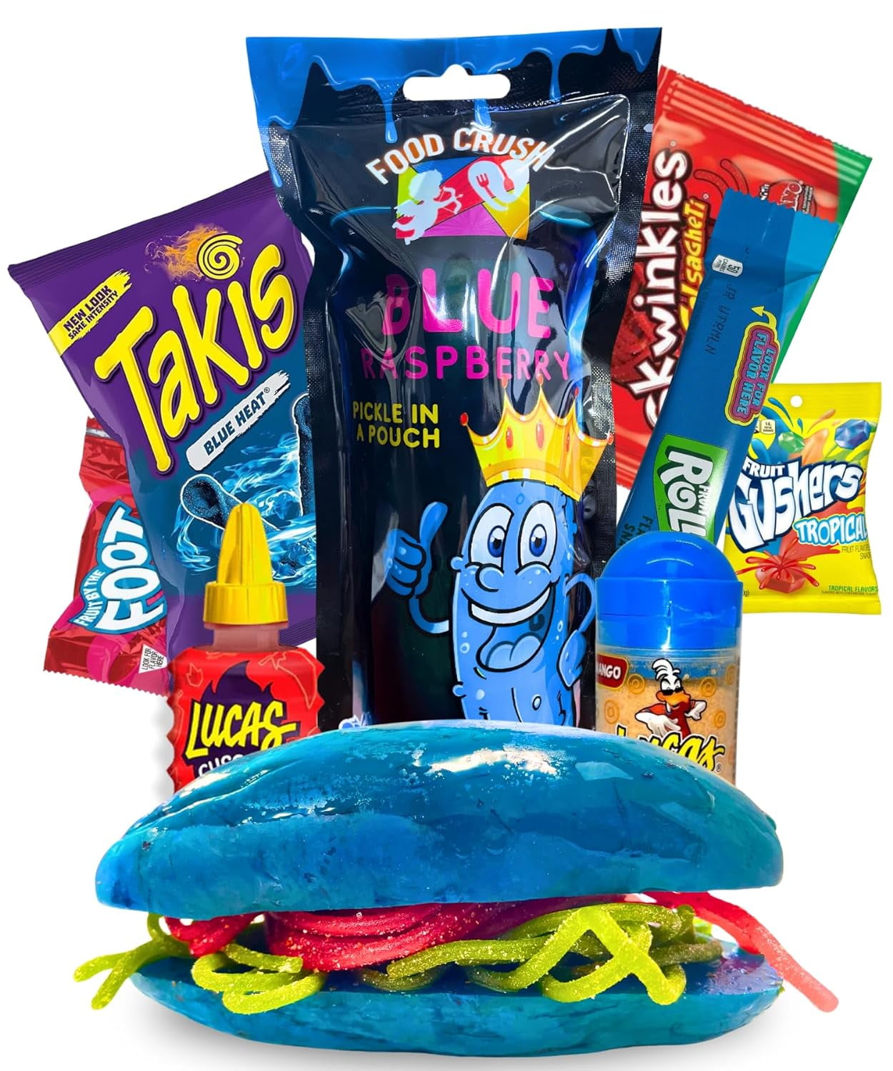 Blue Raspberry Pickle Kit With TakisMexican Cy (Dulces Mexicano) Gift