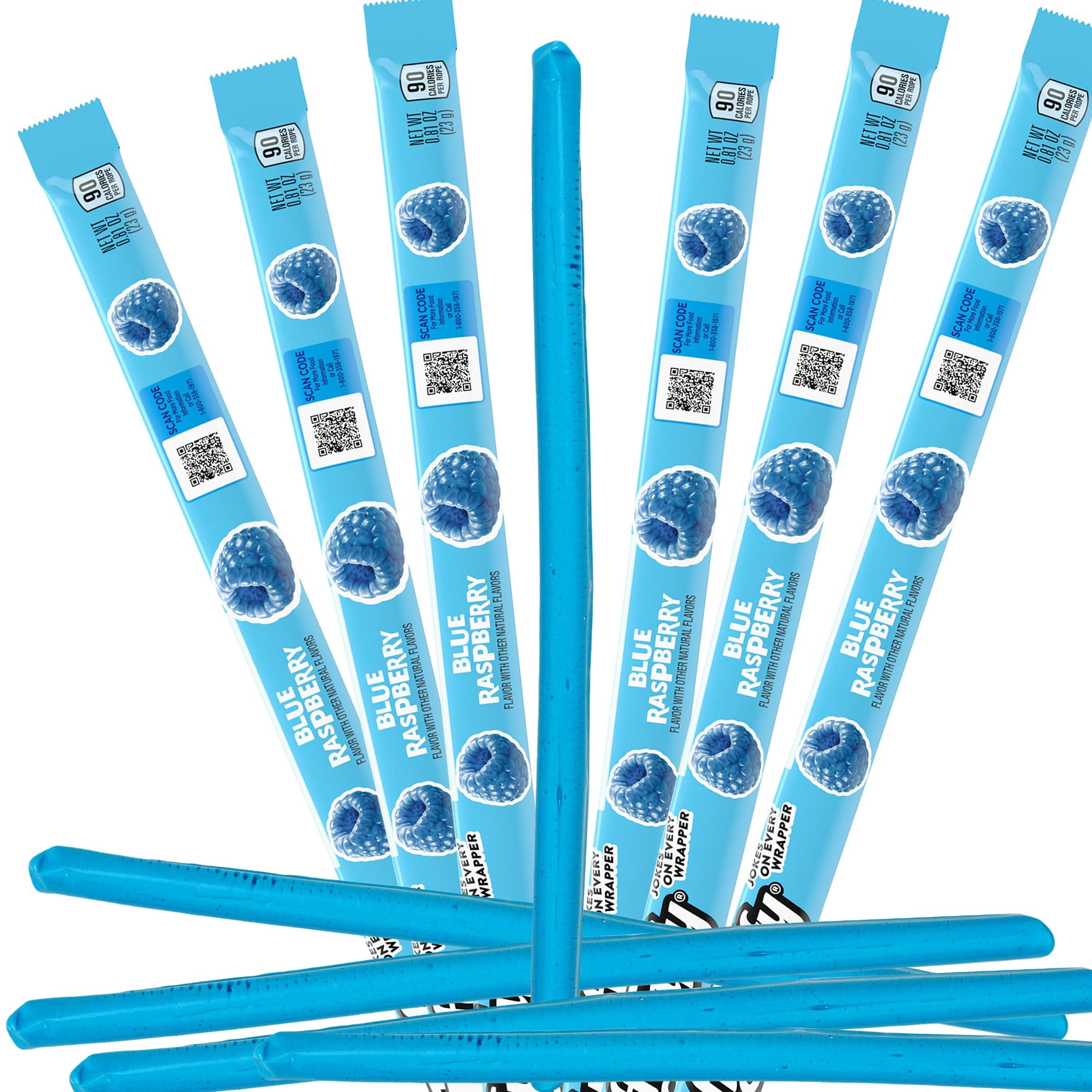 Sweet Rope Raspberry Blue Blue Raspberry Taffy Rope Candy, 24 Pack, Taffy Candy, Individually ...