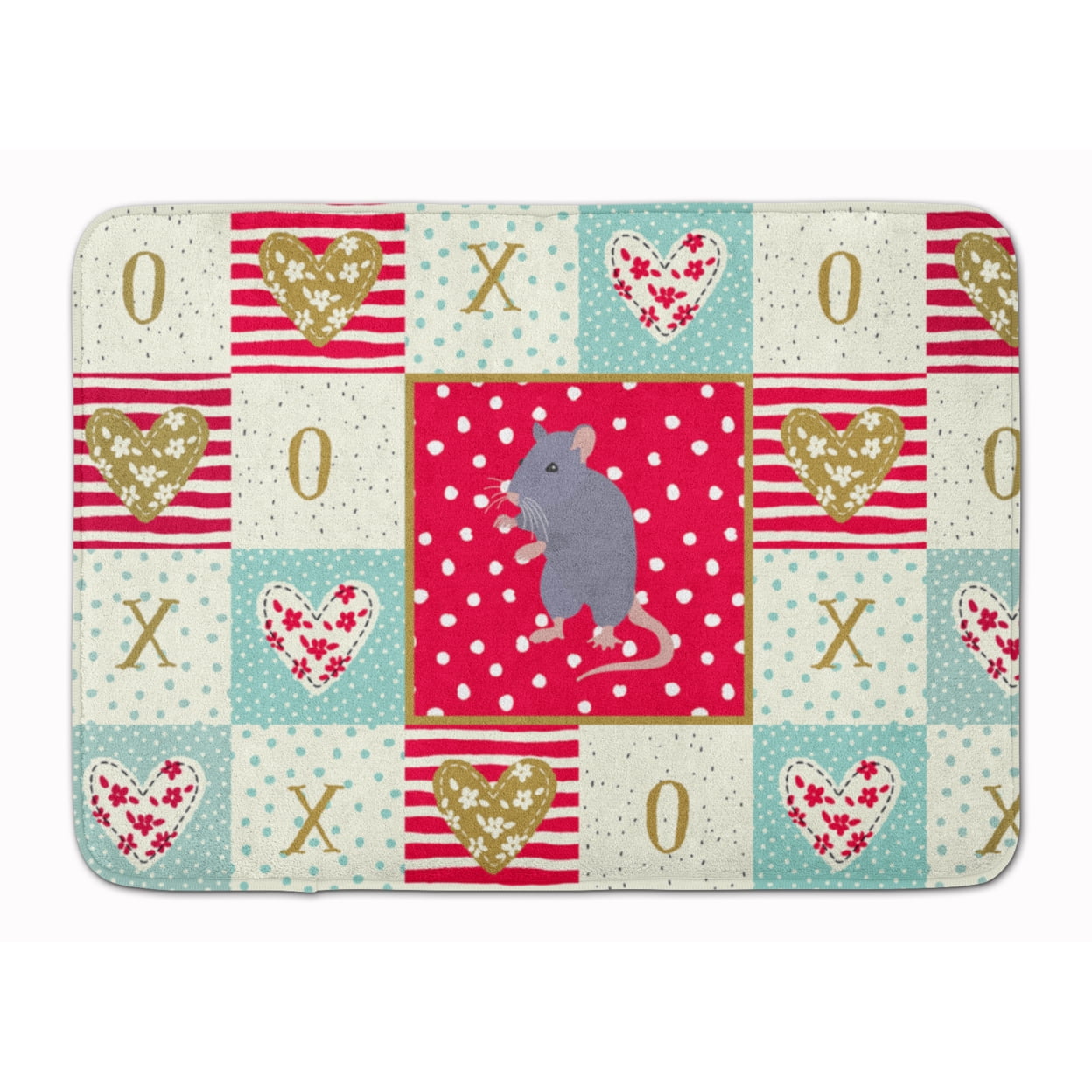 LOVE RAT（RED Ver.) Blue Rat Love Machine Washable Memory Foam Mat Red - Walmart.com