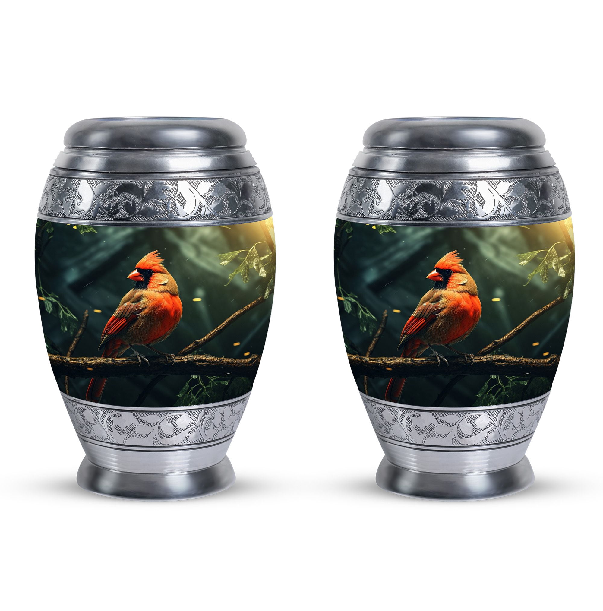 Yatskia Small Raven Cremation Urn – 3-Inch Keepsake Urn For Ashes, Screw-Top Lid, Aluminum, Classic Pack Of 4