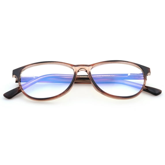 Blue Ray Blocking Lens Light Weight Vintage Frame Spring Temple Computer Reading Glasses for Women, Reading Glasses +2.500 With Hard Case