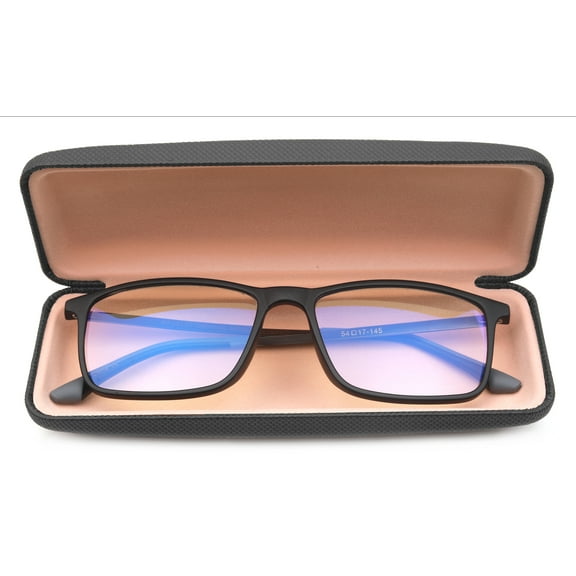 Blue Ray Blocking Lens TR90 Frame 304 Stainless Steel Temple Computer Reading Glasses for Men for Women, Reading Glasses +1.75 With Hard Case