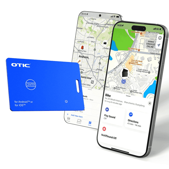 OTIC Slim Wallet Tracker, Bluetooth Item Finder Compatible with Apple Find My and Google Find Hub, Ultra Thin 0.07in Design, Rechargeable Battery, Waterproof Locator for Wallet Keys Luggage