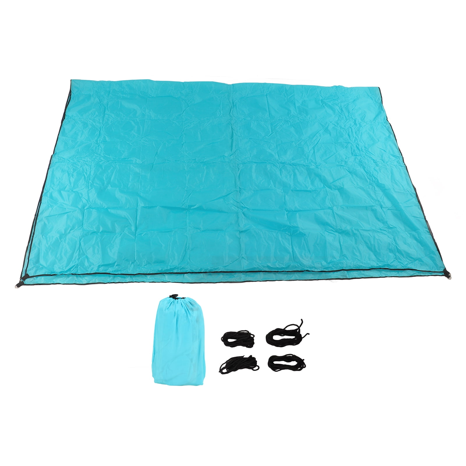 Blue Rectangle UV Block Sun Shade Sail Canopy for Patios Lawns Gardens Swimming Pools Backyards