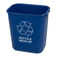 thumbnail image 1 of Blue Recycle Wastebasket - 13 Quart Desk Side Trash Can - Plastic Rectangular Recycling Bin for Office, Home, Kitchen - Durable Polypropylene, 1 of 1