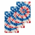 thumbnail image 1 of Blue Red American Flag Kitchen Dish Towels for Drying Dishes Set of 3, Abstract Art USA Tie-dye Waffle Weave Microfiber Hand Tea Bathroom Towels Quick Dry & Absorbent Towel 15.7x23.6, 1 of 7