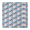 thumbnail image 1 of Blue Red Checkered Pattern Square Fitted Tablecloth with Elastic Edge,Square Table Cover,Washable Elastic Table Cover for Home Kitchen Party Decor 34"x34", 1 of 6