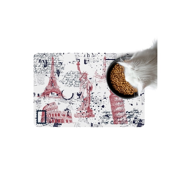 Blue Red City Doormat Non Slip Diatomaceous Earth Door Mat Absorbent ...