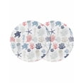 thumbnail image 1 of Blue Red Coastal Round 13 Inch Placemats Set of 2, Nautical Summer Beach Coral Sea Turtle HeatResistant Non Slip Place Mats for Dining Table, Wipeable Braided Kitchen Table Mats for Housewarming, 1 of 9