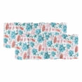 thumbnail image 1 of Blue Red Coral Curtain Valances for Windows, Kitchen Valance Window Treatments Panel 2 Pack, Coastal Nautical Summer Beach Rod Pocket Short Curtains for Bathroom Bedroom 42 x 18 Inch, 1 of 8
