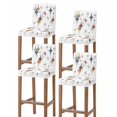 thumbnail image 1 of Blue Red Diamond Bar Stool Covers Set of 4, Modern Geometric Middle Century Stretch Washable Bar Chair Covers with Backs, Removable Pub Counter Height Chair Cover for Kitchen Dining Room Cafe, 1 of 7