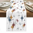 thumbnail image 1 of Blue Red Diamond Table Runner - 72 Inch Long, Kitchen Dining Table Runner Dresser Scarves, Modern Geometric Middle Century Farmhouse Decor for Coffee Tables Wedding Party Banquet, 1 of 8