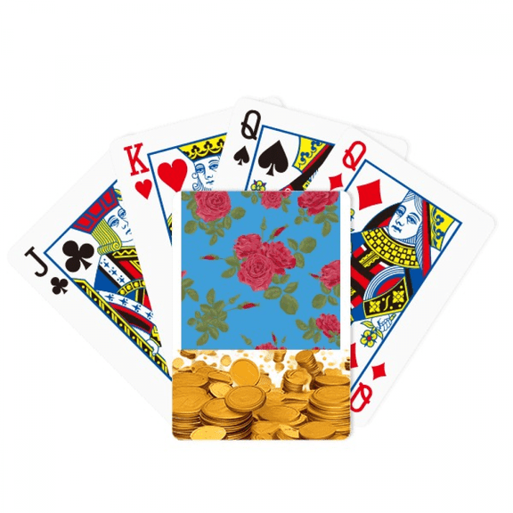 Blue Red Drawing Art Gold Playing Card Classic Game