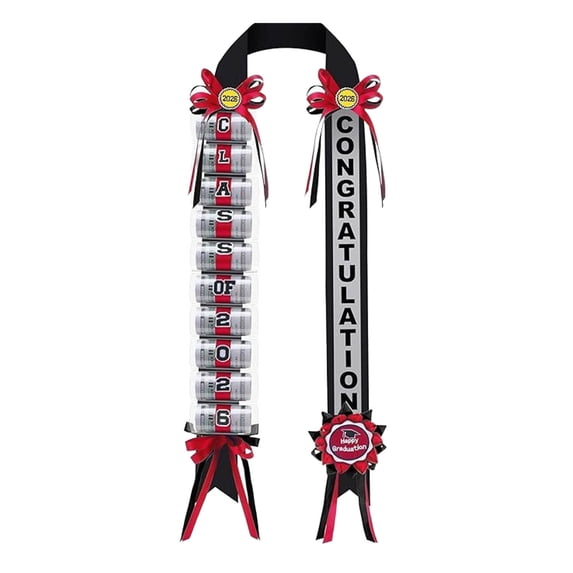 Blue And Red Graduation Money Lei Class Of 2027 Ribbon Money Lei Graduation Cash Gift For Congrats Graduates Grad Leis With Cash Holder For Senior High School Party Supplies 48.0X2.0"
