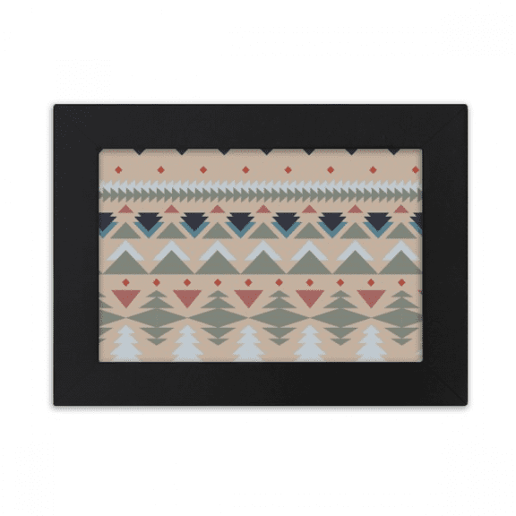 Blue Red Gray Rhombus Triangle Desktop Photo Frame Ornaments Picture Art Painting