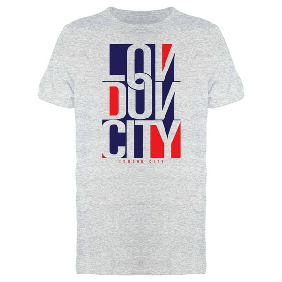 Blue Red London City T-Shirt Men -Image by Shutterstock, Male XX-Large