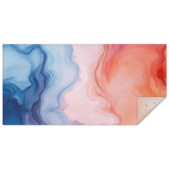 Blue Red Purple Marble Pattern Rectangle Tablecloth 60"x120",Waterproof Polyester Rectangle Table Cloth, Wipeable Spillproof Polyester Tablecloth for Dining, Camping, Indoor and Outdoor