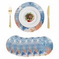 thumbnail image 1 of Blue Red Seahorse Coastal Round 13 Inch Placemats Set of 6, Retro Beach Coral Nautical HeatResistant Non Slip Place Mats for Dining Table, Wipeable Braided Kitchen Table Mats for Housewarming, 1 of 9