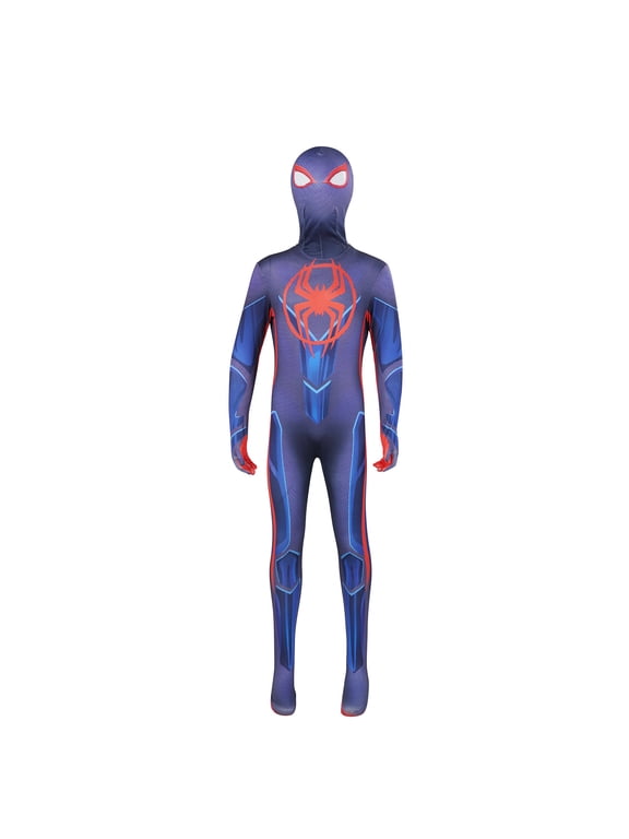 Blue Red Spider Hero Zentai Suit Stretch Full Body Printed Superhero Cosplay Outfits for Halloween Cosplay Events