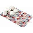 thumbnail image 1 of Blue Red Spring Floral Dish Drying Mat for Kitchen Counter, Super Absorbent Quick Dry Coffee Bar Mat Pad Thin Diatomaceous Sink Mat Non Slip Dish Drainer Mat 23.5x15.5 Rustic Vintage Flowers Botanical, 1 of 6