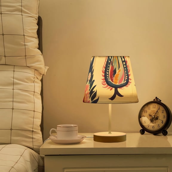 Blue Red Totems LED Desk Lamp Table Lamp USB Bedside Nightstand Small Lamp for Bedroom Living Room Kids Room