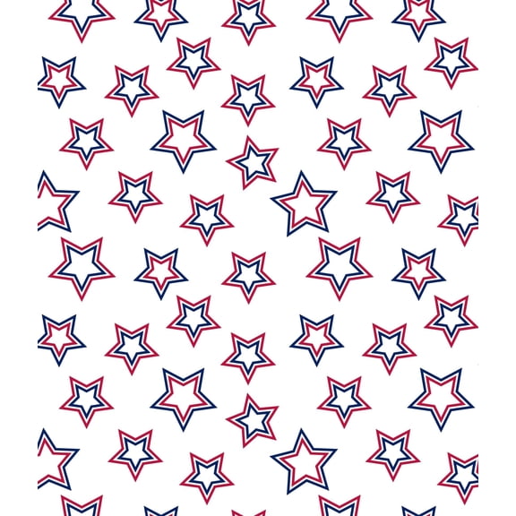 Blue, Red & White Star Pattern Edible Image Cake Topper for Half Sheet Cake, by Tnct. (1 Count)