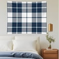 thumbnail image 1 of Blue Red White Tartan Plaid Wall Tapestry 50"x60" Lightweight, Wrinkle-Resistant Hanging Blanket for Bedroom Living Room Decor, 1 of 6